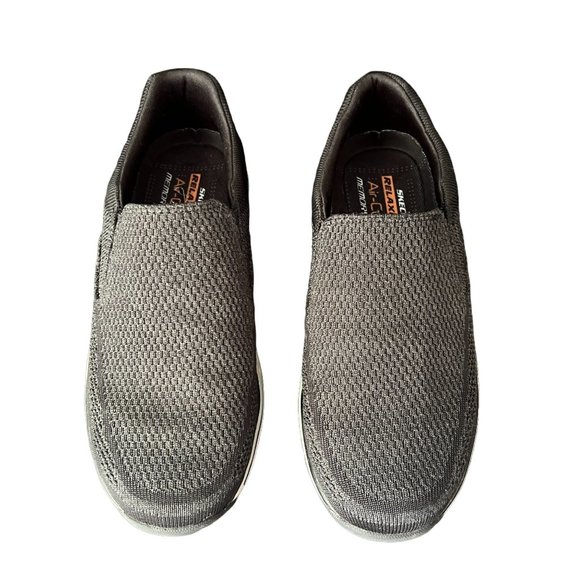 Mens Skechers Relaxed Fit Expected Gomel Grey Black Size 8 Style 65086 - Picture 2 of 10